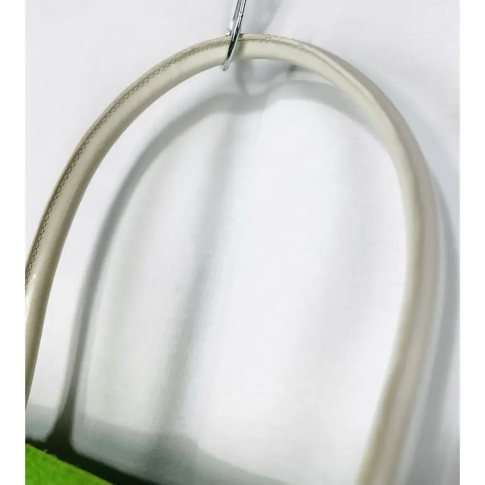 Sanrio Hello Kitty Green/White Tote Snap Closure Inner Pockets Studded Silver